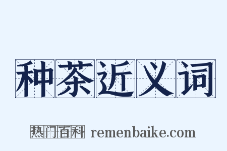 种茶近义词是什么意思的图片